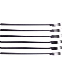 Nouvel Käsefonduegabel lang, Schwarz, 6 Personen