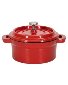Nouvel Bräter Rund, 10 cm, Rot/Schwarz