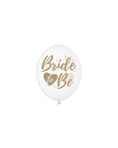 Partydeco Luftballon Bride to be Gold Ø 30 cm, 6 Stück