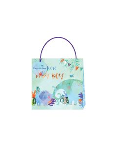 Cart Geschenktasche Blau Baby Boy Elephant 1 Stück, Mehrfarbig