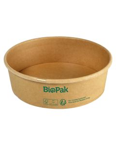 BioPak Salat-Schale Ronda 500 ml, Braun, 50 Stück
