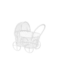 HobbyFun Mini-Figur Kinderwagen weiss