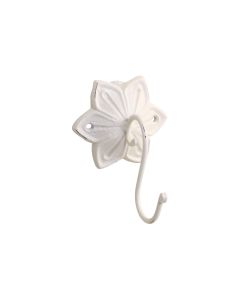 Chic Antique Wandhaken Blume Eisen, Antique Créme