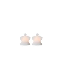 Sirius Tischdeko Asta, Ø 9.2 x H 10 cm, 2er Set, Weiss