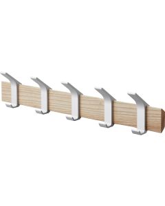 Yamazaki Wandgarderobe Rin 5 Haken, Braun/Silber