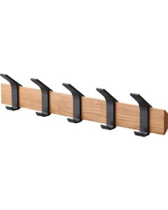 Yamazaki Wandgarderobe Rin 5 Haken, Braun/Schwarz