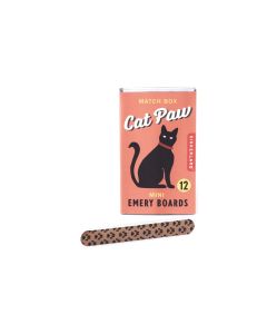 Kikkerland Nagelfeile Cat Paw Match Box Emery Boards 12 Stück