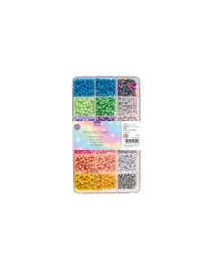 Glorex Perlen-Set Kunststoff, ca. 2400 Stk, Mehrfarbig