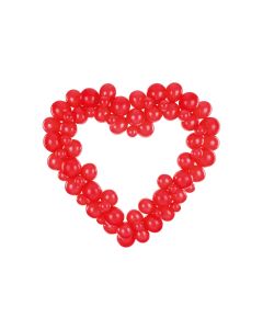 Partydeco Luftballon Herz Rot, 166 x 160 cm, 68 Ballons