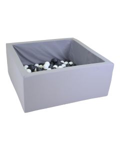 Knorrtoys Bällebad soft – eckig grey 100 balls grey & white
