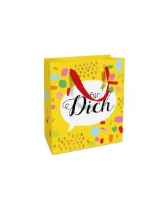 Braun + Company Geschenktasche Für Dich 18 x 21 x 8 cm, Gelb