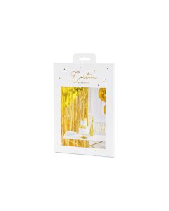 Partydeco Partyaccessoire Vorhang 90 x 250 cm, Gold
