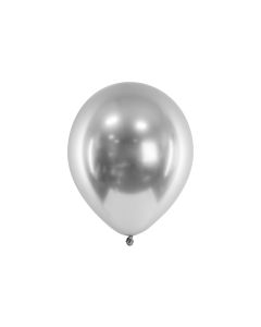 Partydeco Luftballon Glossy Silber, Ø 30 cm, 10 Stück