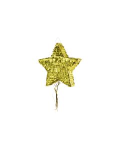 Partydeco Pinata Stern, 44.5 x 42.5 x 9 cm, Gold, 1 Stück