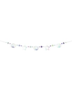 Partydeco Girlande Meerjungfrau 1.65 m, Mehrfarbig