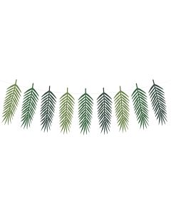 Partydeco Girlande Aloha Blätter 125 x 35 cm, Grün