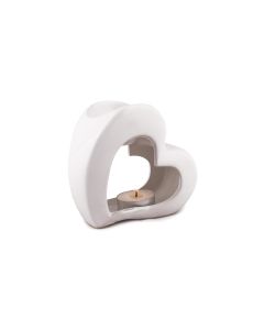 Pajoma Duftlampe Heart Ø 13 cm, Weiss