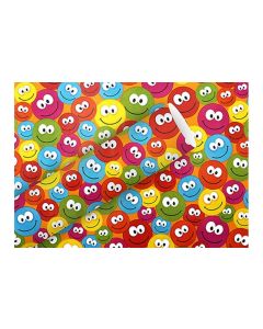 Braun + Company Geschenkpapier Just Smileys 80 g/m², Mehrfarbig, 70 cm x 2 m