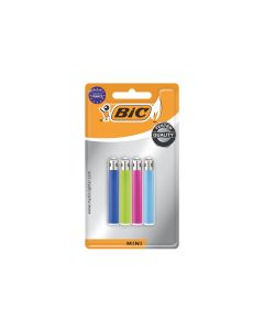 BIC Reibradfeuerzeug J25 Mini, 4er Pack