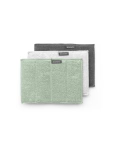 Brabantia Mikrofaser-Reinigungstuch 3 Stück, Grau/Hellgrün/Weiss