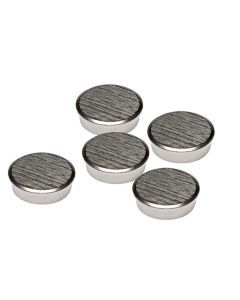 Franken Haftmagnet Chrom Ø 22 mm, 5 Stück, Silber