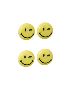 Franken Haftmagnet Happy Ø 40 mm, 4 Stück, Gelb