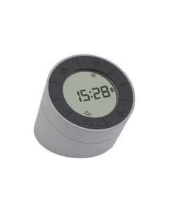 TFA Dostmann Digitalwecker Time & Light Grau