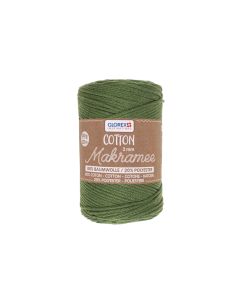Glorex Wolle Makramee Cotton 2 mm, 250g, Olivgrün