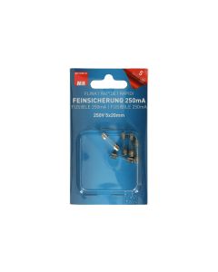 Max Hauri Schmelzsicherung 5 x 20 mm Flink 0.25 A, 5 Stück