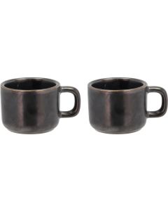 Villa Collection Espressotasse Fjord 100 ml, 2 Stück, Schwarz