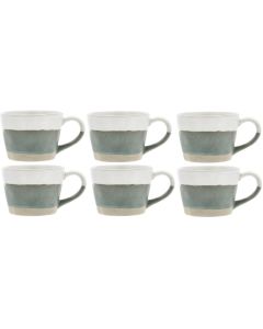 Villa Collection Kaffeetasse Evig 300 ml , 6 Stück, Braun/Weiss