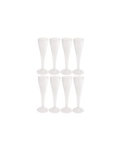 Weita Einweg-Sektglas mit Stiel 8 Stück