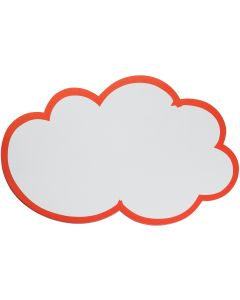 Franken Moderationskarten Wolke 23 x 14 cm, Weiss/Rot, 20 Stück