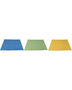Edi Baur Mikrofaser-Reinigungstuch Brilliant 3 Stück, Blau/Gelb/Grün