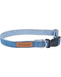 amiplay Halsband Denim, Hellblau