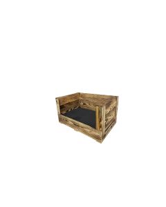 Holz Zollhaus Katzenbett Vintage geflammt, 59 x 40 x 33 cm