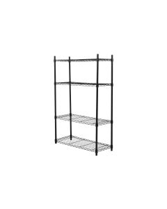 Krafter Regal aus Stahldraht schwarz mit 4 Tablaren