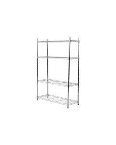 Krafter Regal aus Stahldraht verchromt mit 4 Tablaren