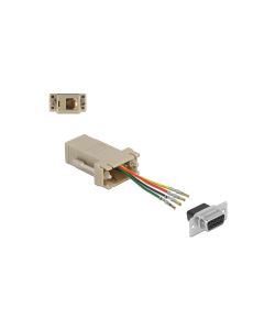 Delock Adapter D-Sub 9-Pin zu RJ11/RJ14 6P/4C, Montagesatz 0.052 m