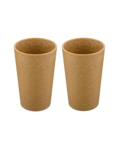 Koziol Trinkbecher Connect L 350 ml, 2 Stück, Beige/Hellbraun