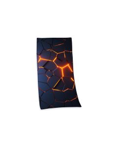 Herding Duschtuch 3D-Effekt 75 x 150 cm, Orange/Schwarz