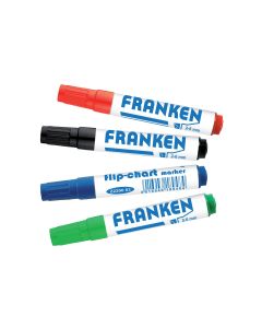 Franken Flipchart-Marker 4 Stück, Rot/Grün/Blau/Schwarz
