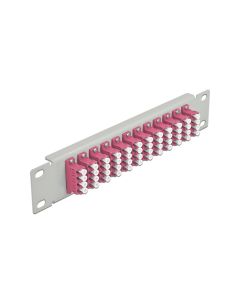 Delock Verteilerplatte 10″ LWL Patchpanel 12 Port LC Quad grau