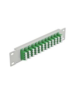 Delock Verteilerplatte 10″ LWL Patchpanel 12 Port LC Quad grau