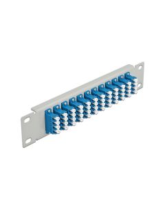 Delock Verteilerplatte 10″ LWL Patchpanel 12 Port LC Quad grau