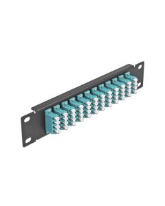 Delock Verteilerplatte 10″ LWL Patchpanel 12 Port LC Quad schwarz
