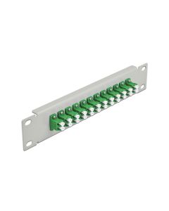 Delock Verteilerplatte 10″ LWL Patchpanel 12 Port LC Duplex grau
