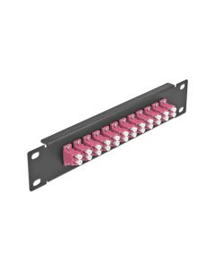 Delock Verteilerplatte 10″ LWL Patchpanel 12 Port LC Duplex schwarz