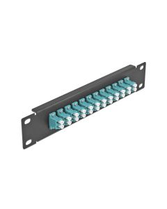 Delock Verteilerplatte 10″ LWL Patchpanel 12 Port LC Duplex schwarz