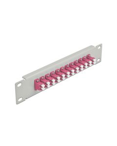 Delock Verteilerplatte 10" LWL Patchpanel 12 Port LC Duplex grau